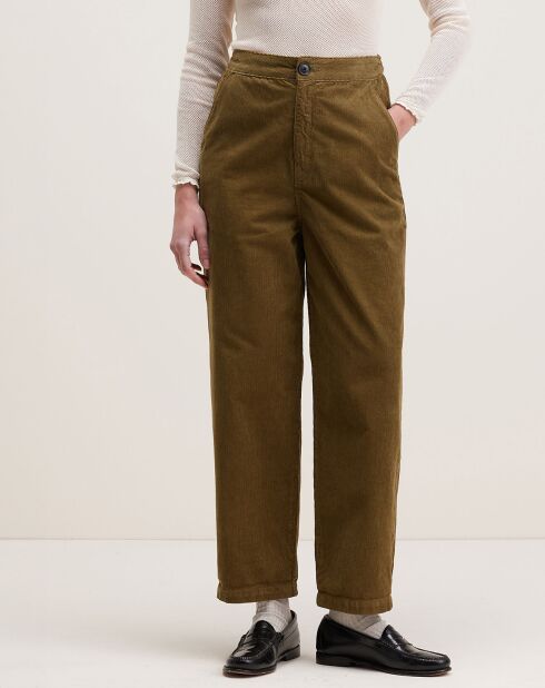 Pantalon en Velours milleraie Pasop military