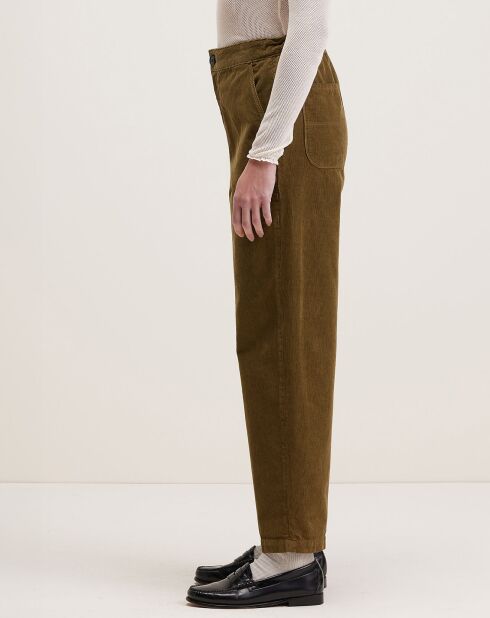 Pantalon en Velours milleraie Pasop military