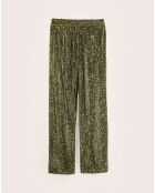 Pantalon taille haute en sequins Vanda moss