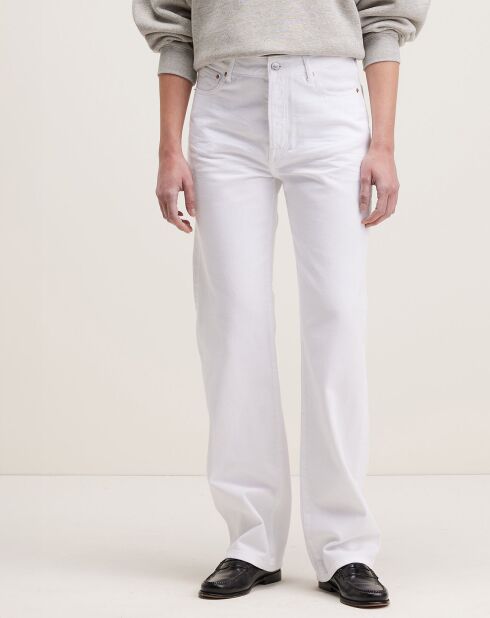Jean droit Pony blanc