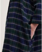 Robe Gladys à carreaux marine/vert
