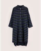 Robe Gladys à carreaux marine/vert