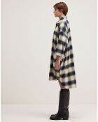 Robe Gladys à carreaux gris/jaune/écru