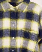 Robe Gladys à carreaux gris/jaune/écru