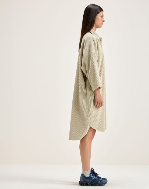 Robe en Velours côtelé Gladys craie