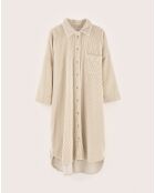 Robe en Velours côtelé Gladys craie