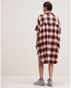 Robe Glenn à carreaux gris/rouge/écru