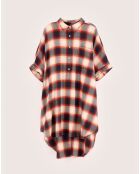 Robe Glenn à carreaux gris/rouge/écru