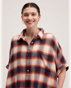 Robe Glenn à carreaux gris/rouge/écru