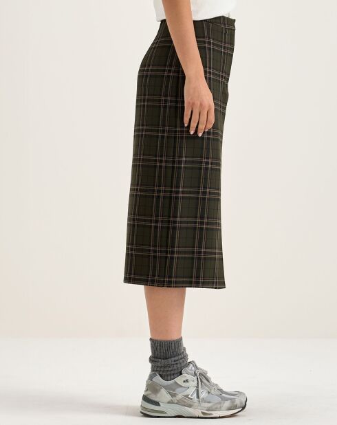 Jupe Sonia à carreaux kaki