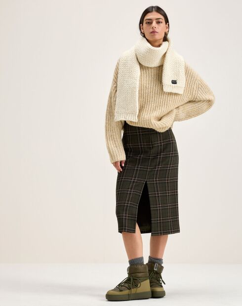 Jupe Sonia à carreaux kaki