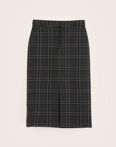 Jupe Sonia à carreaux kaki