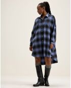 Robe Gen à carreaux violette