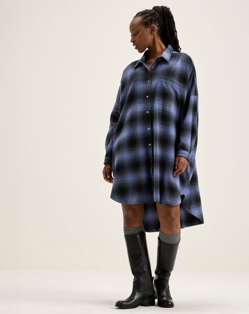 Robe Gen à carreaux violette