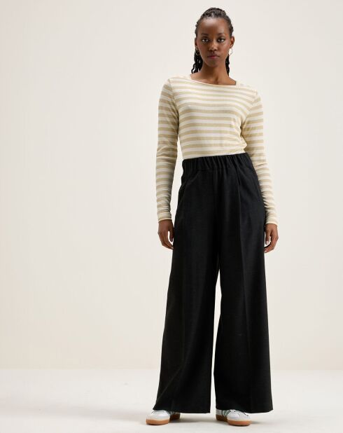 T-Shirt Veras rayé blanc/beige