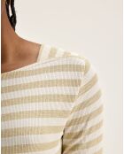 T-Shirt Veras rayé blanc/beige