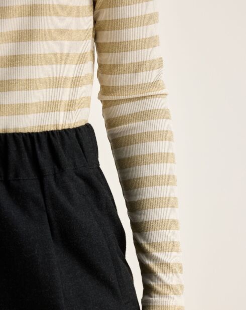 T-Shirt Veras rayé blanc/beige