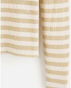 T-Shirt Veras rayé blanc/beige