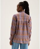 Blouse Claudia à carreaux multicolore