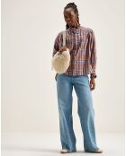 Blouse Claudia à carreaux multicolore