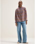 Blouse Claudia à carreaux multicolore
