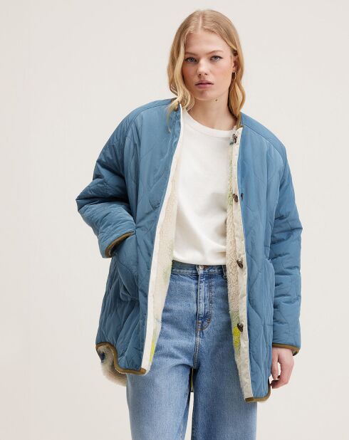 Veste réversible fourrée Hamon blue eyes