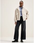 Veste en fausse fourrure Enora crème