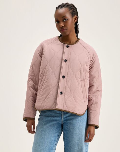 Veste réversible en Laine mélangée Hari rose/vert