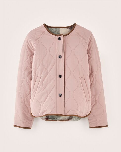 Veste réversible en Laine mélangée Hari rose/vert