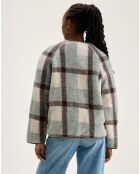Veste réversible en Laine mélangée Hari rose/vert