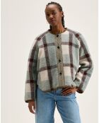 Veste réversible en Laine mélangée Hari rose/vert