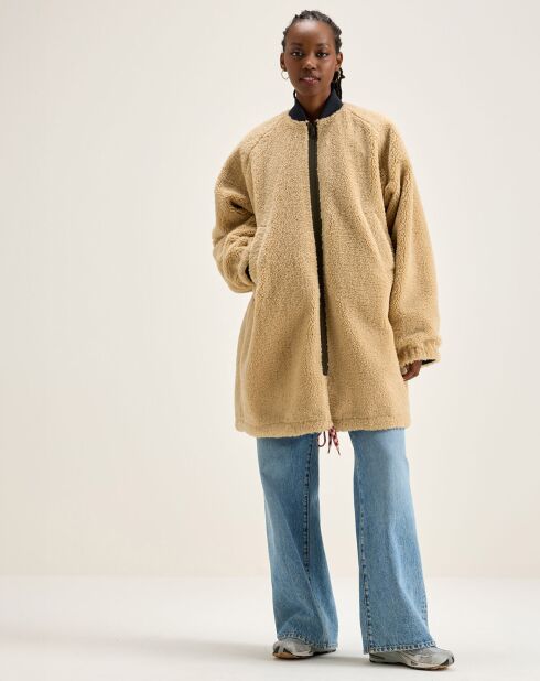 Parka réversible fourrée Helse america/beige