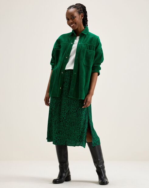 Surchemise en Velours côtelée Guru chlorophile