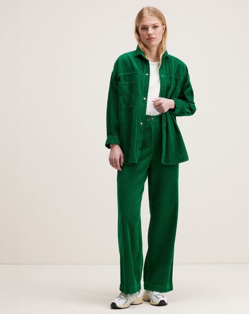 Surchemise en Velours côtelée Guru chlorophile