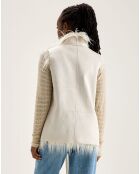 Veste sans manches réversible en fausse fourrure Jaden crème