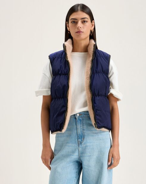 Veste réversible fourrée Hansel naval