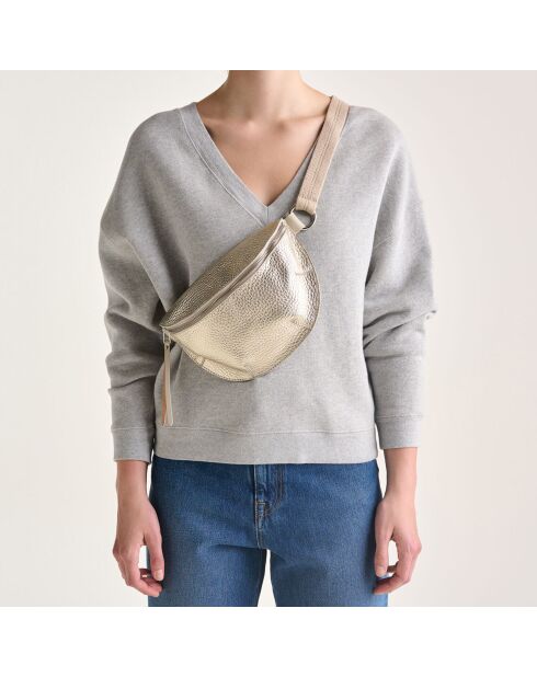 Sac banane en Cuir Rosie doré - 25x16x9 cm