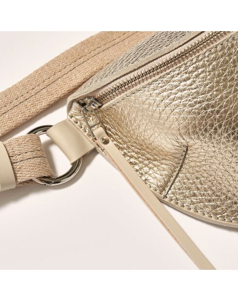 Sac banane en Cuir Rosie doré - 25x16x9 cm