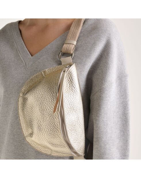 Sac banane en Cuir Rosie doré - 25x16x9 cm