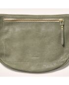 Sac banane en Cuir Souply dusty olive - 33x22x9.2 cm