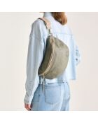 Sac banane en Cuir Souply dusty olive - 33x22x9.2 cm