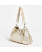 Sac porté épaule en Cuir Sobbo doré - 20x30x8 cm