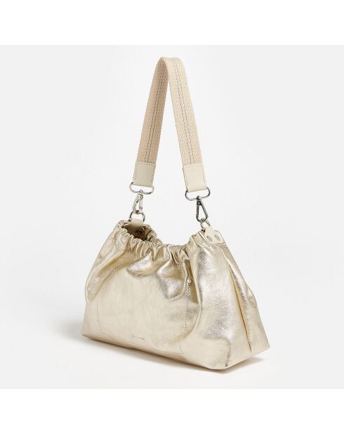 Sac porté épaule en Cuir Sobbo doré - 20x30x8 cm