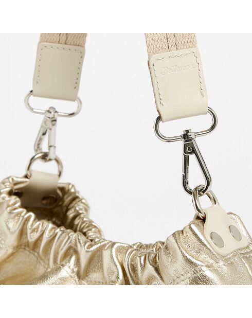 Sac porté épaule en Cuir Sobbo doré - 20x30x8 cm
