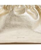 Sac porté épaule en Cuir Sobbo doré - 20x30x8 cm