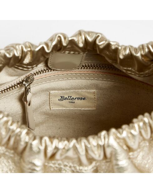 Sac porté épaule en Cuir Sobbo doré - 20x30x8 cm