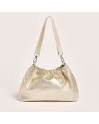 Sac porté épaule en Cuir Sobbo doré - 20x30x8 cm