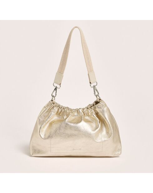 Sac porté épaule en Cuir Sobbo doré - 20x30x8 cm