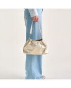 Sac porté épaule en Cuir Sobbo doré - 20x30x8 cm