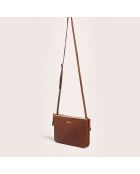 Sac bandoulière en Cuir Skare écureuil - 23x15 cm